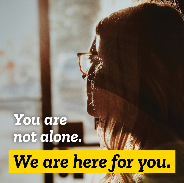 You are not alone mental health flyer